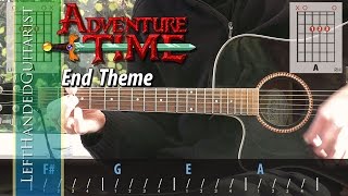 Video thumbnail of "Adventure Time - End Theme | guitar lesson"