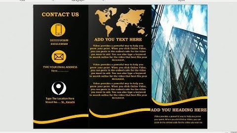 How to create a customized brochure using Microsoft word