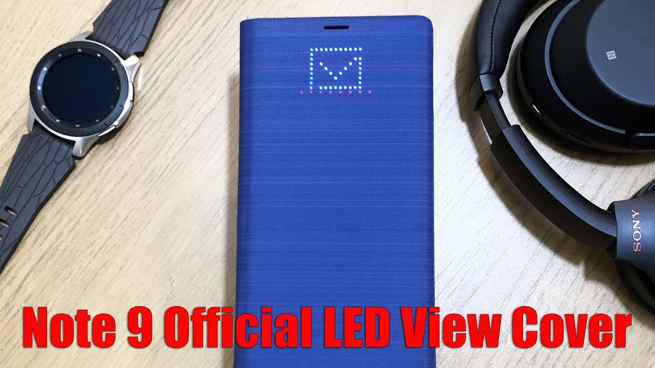 Official Samsung Galaxy Note 9 LED View Cover - YouTube