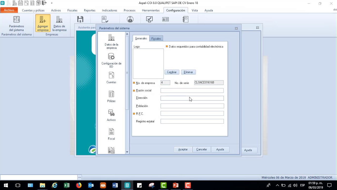 Alta de Empresa en Aspel COI 8.0 - YouTube