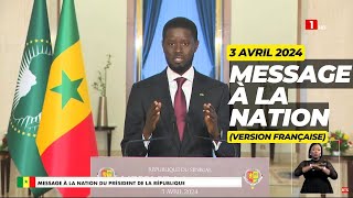 (Version française) Message à la Nation du Président de la République Bassirou Diomaye Faye