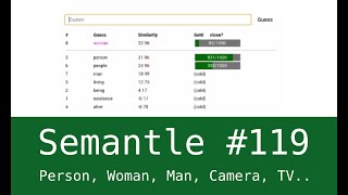 Famous Semantle No. 119 and Semantle Junior No. 6 Profile