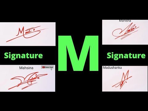 M signature style part 2 | Signature ideas for letter m