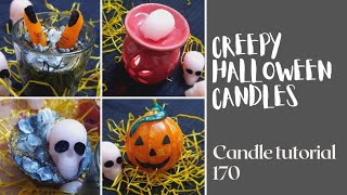 HOW TO MAKE CREEPY HALLOWEEN CANDLES | HALLOWEEN CANDLES | SKULL CANDLE | SPOOKY CANDLES