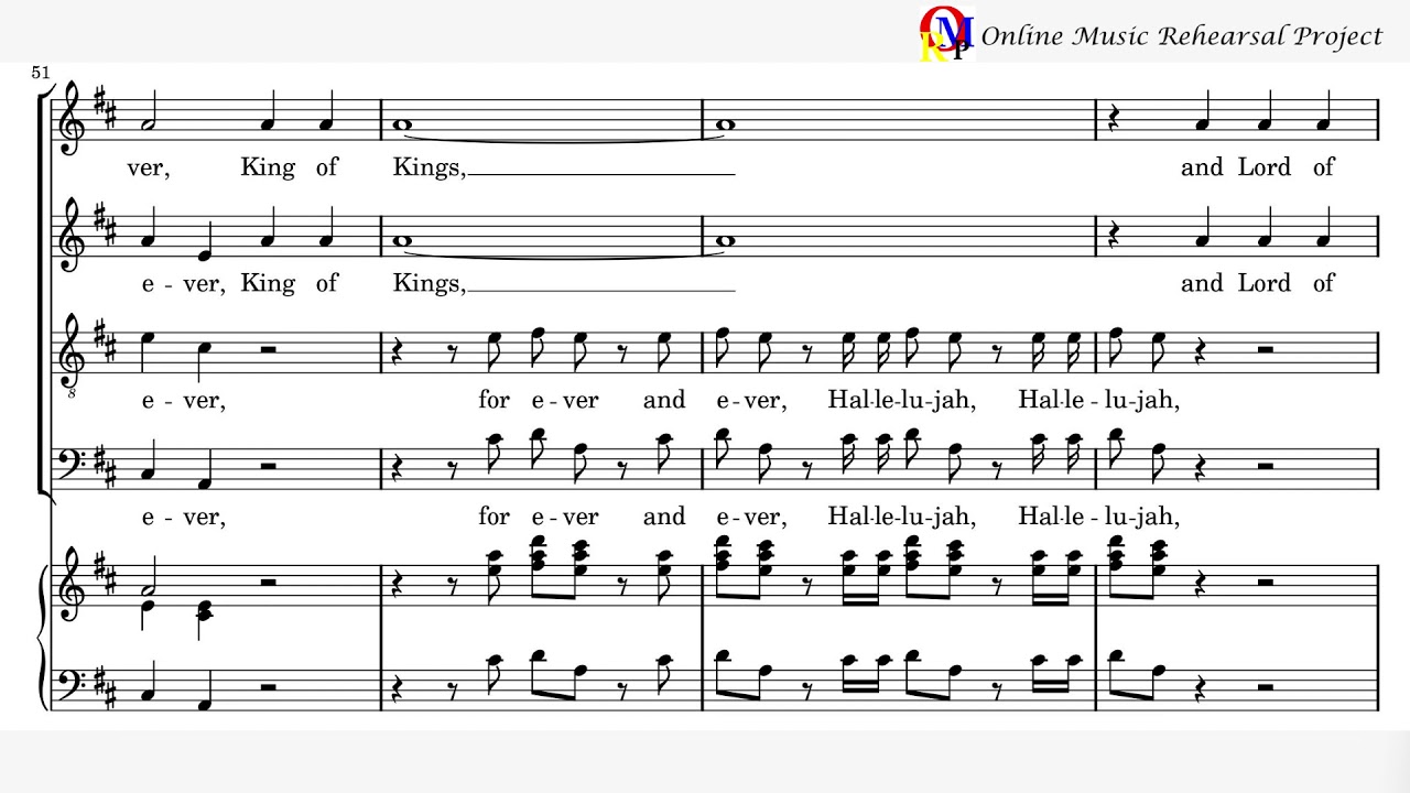 Hallelujah Chorus From Handels Messiah Alto Part Rehearsal Youtube
