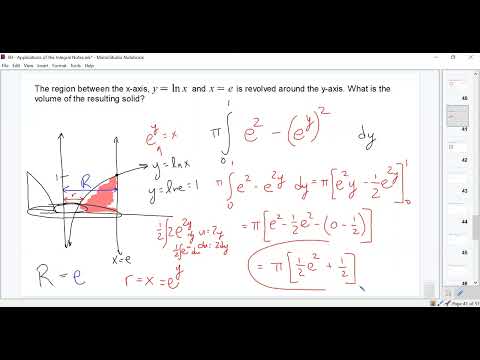 Applications of Integration Lecture 6 - Finding the Volume of Solids of Revolution Part 2
