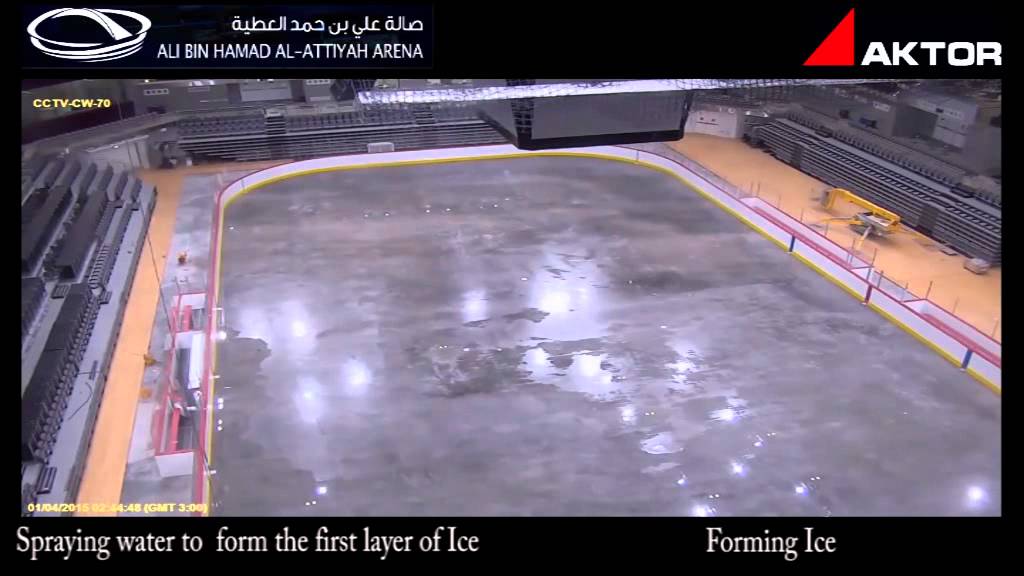 Sports court to ice rink transformation YouTube