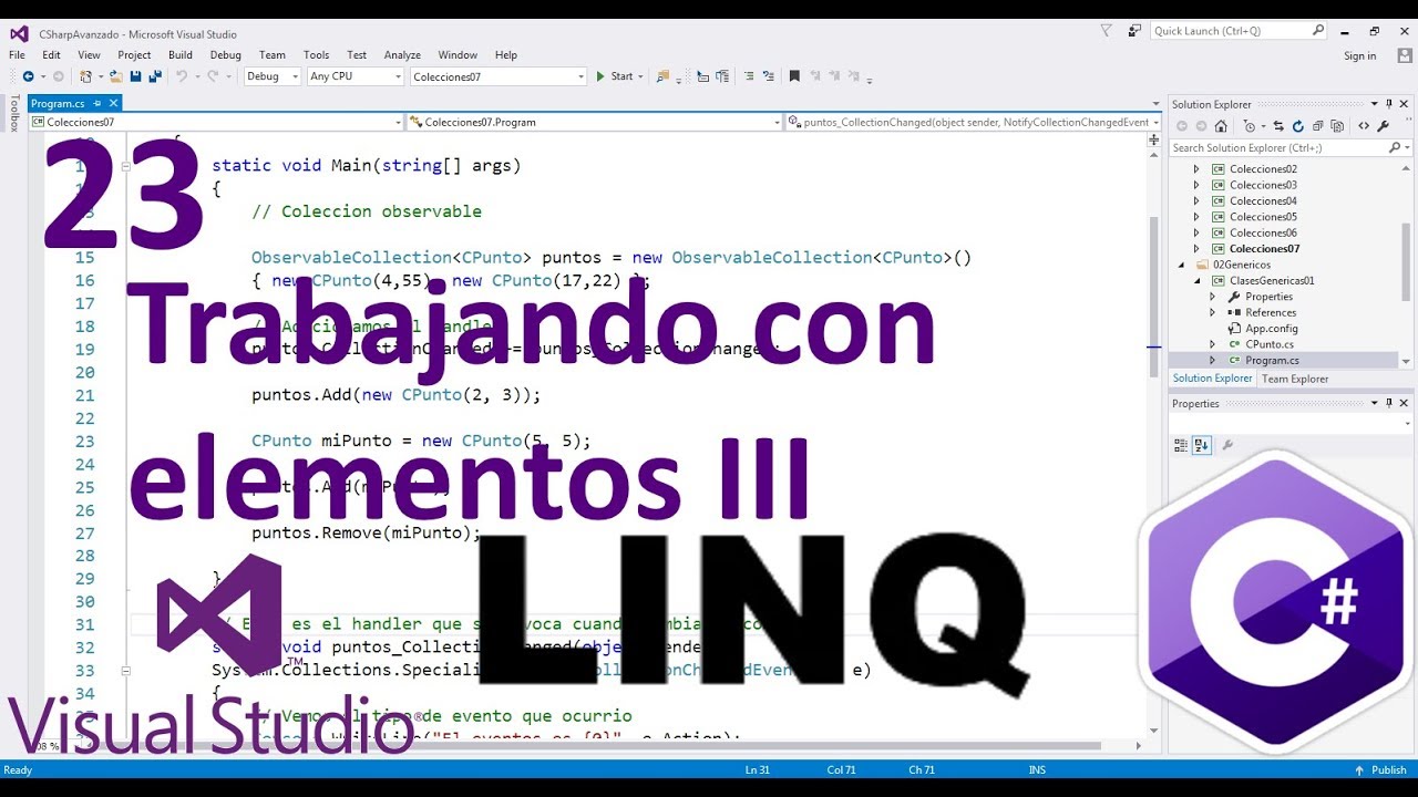 Trabajando con elementos III - 23 - Tutorial LINQ básico en español C# ...