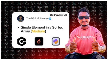 BS-08: Single Element in a Sorted Array | Binary Search Explained | KNOWLEDGE DOCTOR