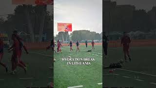 How different is hydration break! #lithuania #football #zalgiris #worldcup