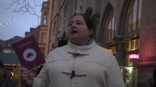 Afd thüringen: bürgerinitiative gegen den bau einer moschee, am 14. Dezember 2016, in erfurt.