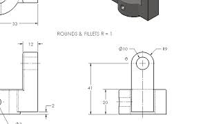 FORK - SolidWorks 2017 Extrude, Mirror Features