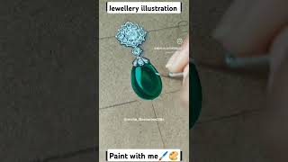 jewellery illustration | tutorial #ytshorts#shorts#youtubeshorts#viral#trending#jewellery#song