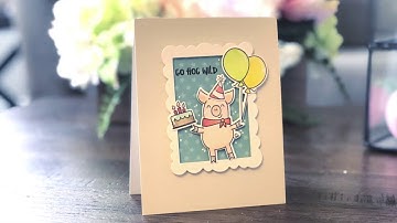 A Cute Card Using Our Sweet Swines Clear Stamps & Dies by Heather Campbell