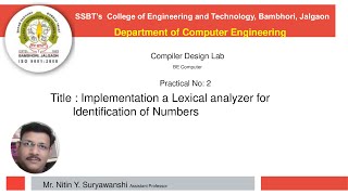 CDL PR2 :Implementation a Lexical analyzer for Identification of Numbers