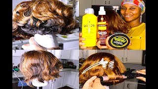 HOW TO CURL AND STYLE A 100% VIRGIN HUMAN HAIR | LACE FRONT WIG