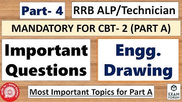 [Part 4] Most Important Questions for Engineering Drawing for RRB ALP/Technician