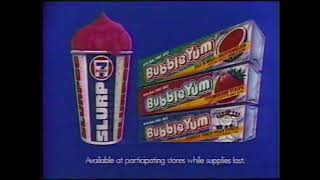Bubble Yum 7 Eleven Slurpee Television Commercial 1989