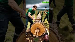 rescue giraffe from giant log #jaidmeel