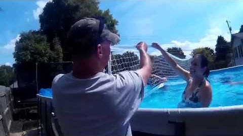 Intex Ultraframe Pool Volleyball Setup Install