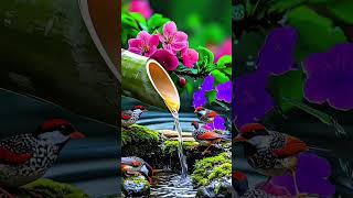 Morning Meditation Music | Relaxing Piano & Bamboo Water Sounds | US Calm Vibes 🇺🇸
