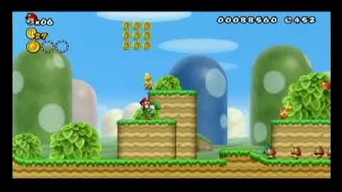 New Super Mario Bros. Wii Playthrough- World 1 Part 1