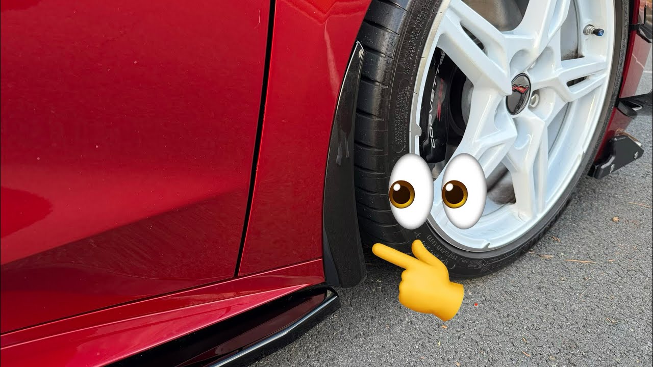 C8 Corvette XL против удлиненных брызгозащитных щитков