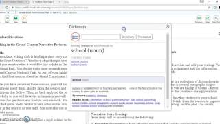 Dictionary/Thesaurus use in ELA Performance Task