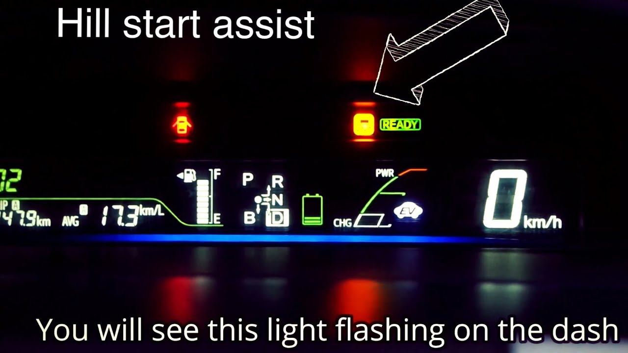 How to turn on the Hill Start Assist in Toyota Prius,Alpha and Aqua