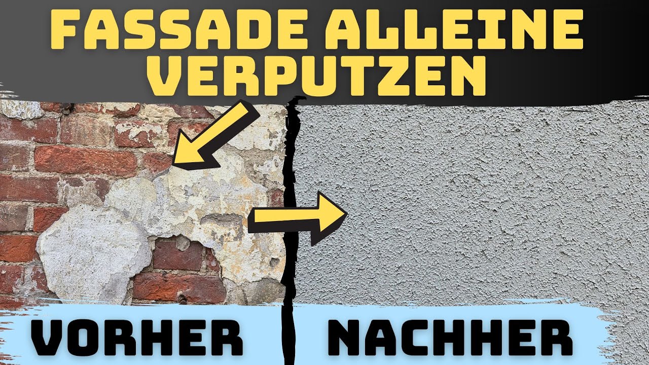 Fassade alleine verputzen - Ausgebrochene Stellen ausbessern