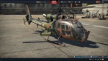 French Helicopters: Hanger View  ( War Thunder Update 1.87 Dev Server)
