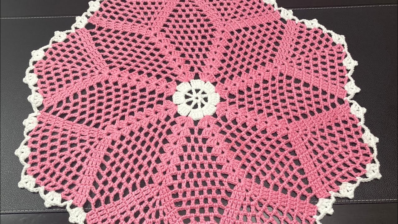 Muestra a crochet para carpeta o centro de mesa paso a paso🧶