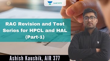 RAC Revision and Test Series for HPCL and HAL  | GATE 2022 | Ashish Kaushik