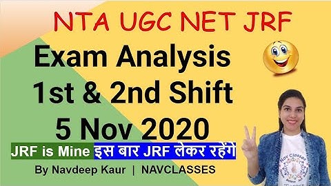 NET JRF 5 Nov 2020 Exam Analysis 1st & 2nd Shift