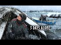 Can i survive 3 days on a winter island camping in heavy snow building a shelter