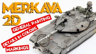 General painting, details in colors + handpainted markings, IDF Merkava 2D, Takom 2133, 1/35