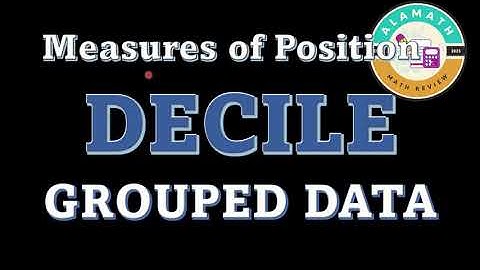 [TAGALOG] DECILE - Grouped Data