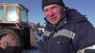 Какая проходимость трактора ЮМЗ с КУНом по снегу в деревне
