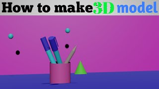 How to make a 3D pencil Modile in blender...pancil kasay bnay.