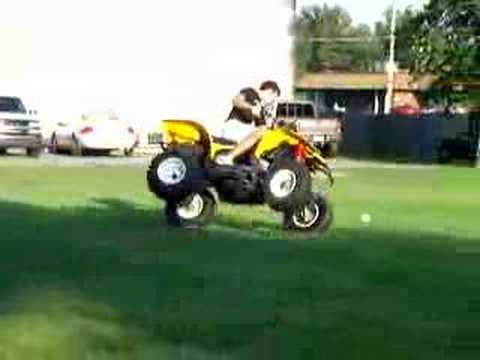 winston cox ridin 2 wheels on a four wheeler