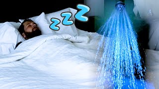 SPEND THE NIGHT In A Luxury Hotel | Shower Sounds + AC White Noise Sleep