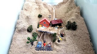 LEGO DAM BREACH AND MOUNTAIN HOUSE - TOTAL FLOOD AND DESTROY