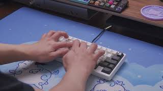Gray Studio BD60 with lubed Haimu Pastel Peach Linears Typing Sounds