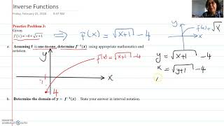 Inverse Functions with Domain Restrictions