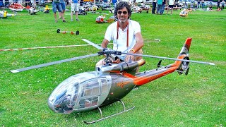 Wow !!! Stunning !!! Huge Rc Gazelle Sa-341/342 Vario Scae Model Electric Helicopter / Flight Demo