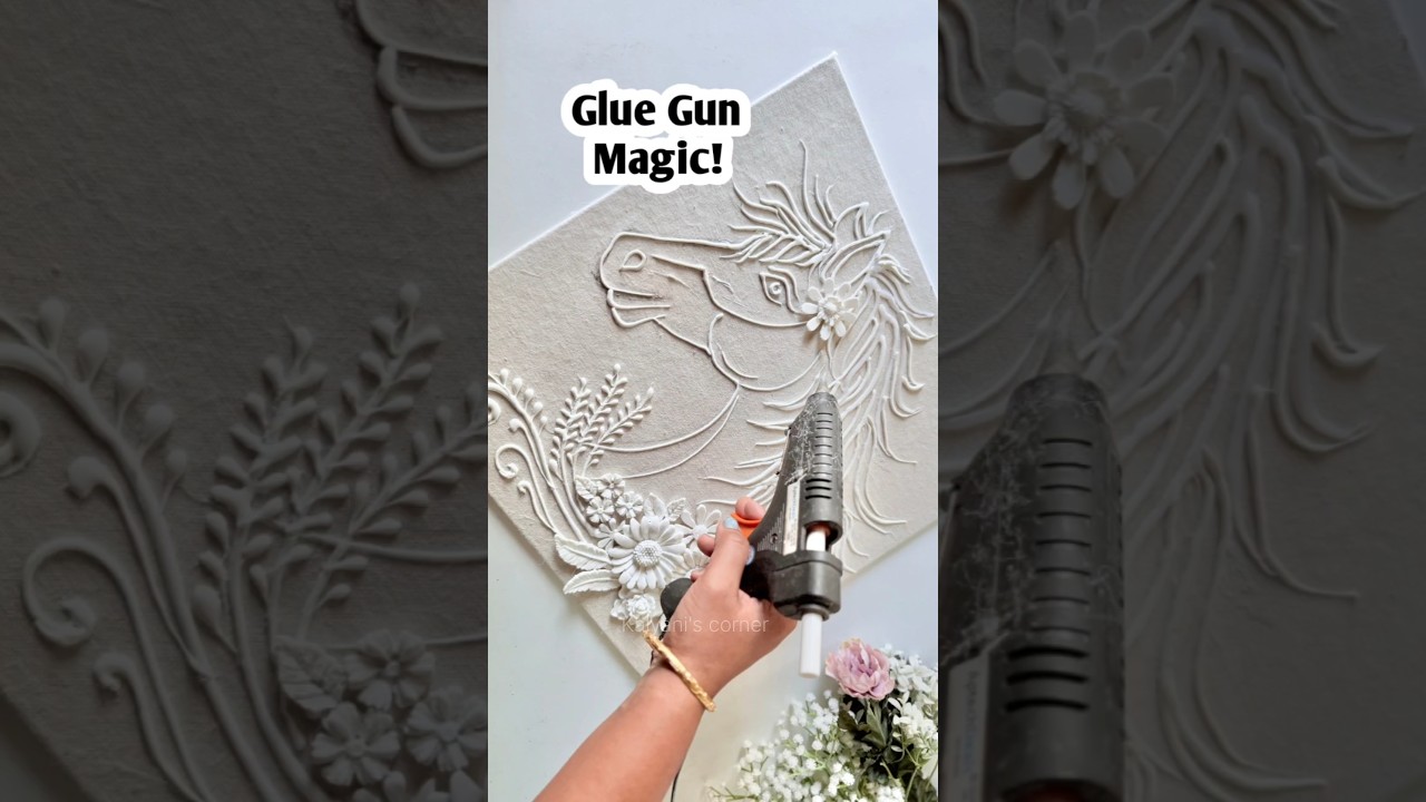 Hot Glue Gun Wall Craft | Best Out of Waste DIY !