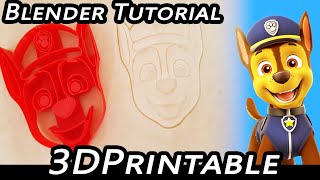 Modeling Cookie Cutter in Blender (Chase from Paw Patrol)