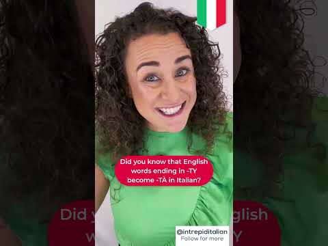 Italian Shortcut: Words ending in -TY become -TÀ in Italian