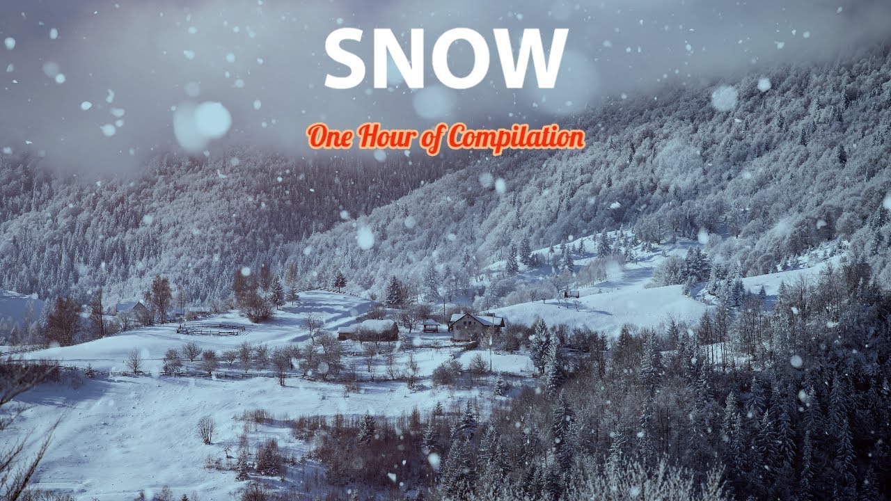 Snow | 1 Hour Compilation of Relaxing Background Music and Video For Yoga, Work, or Sleep