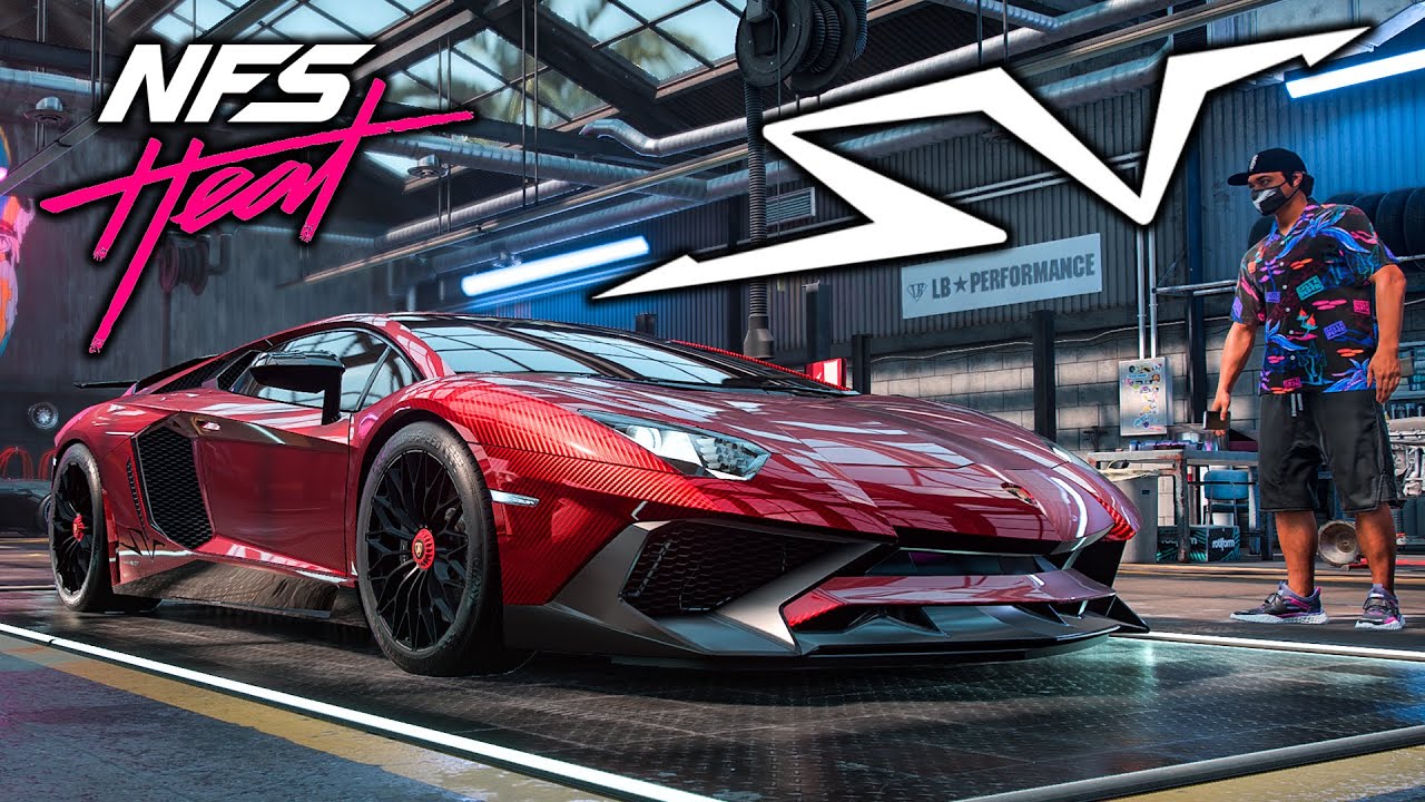 Carbon Red Aventador SV NFS Heat 219 Ultrawide